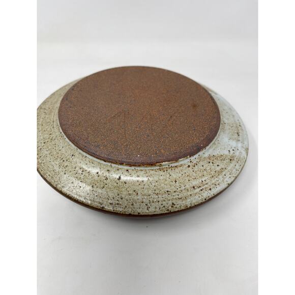Chip & Dip Serving Dish Studio Art Pottery Handmade Bohemian Earthy Design 8.5" - Picture 7 of 10